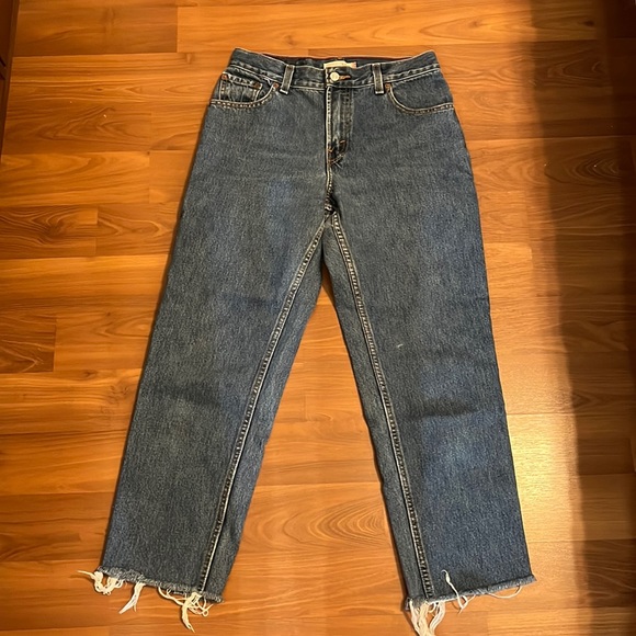 Levi's 550 Relaxed Fit Tapered Denim Pants for Men, W34 equivalent cotton blue type Vintage Second Hand